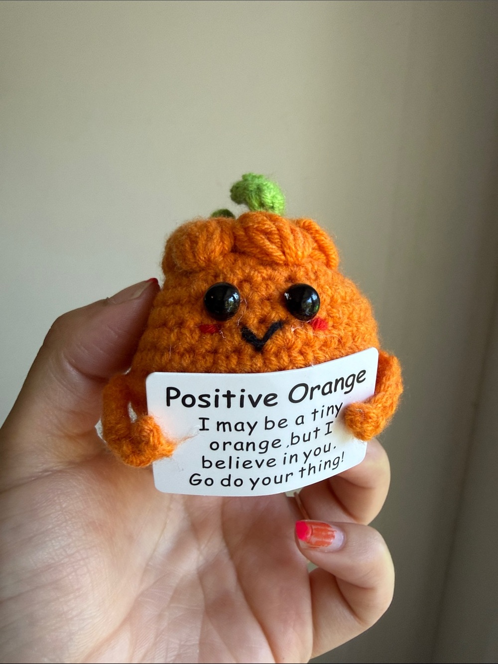 crocheted positive orange- like new 🍊
